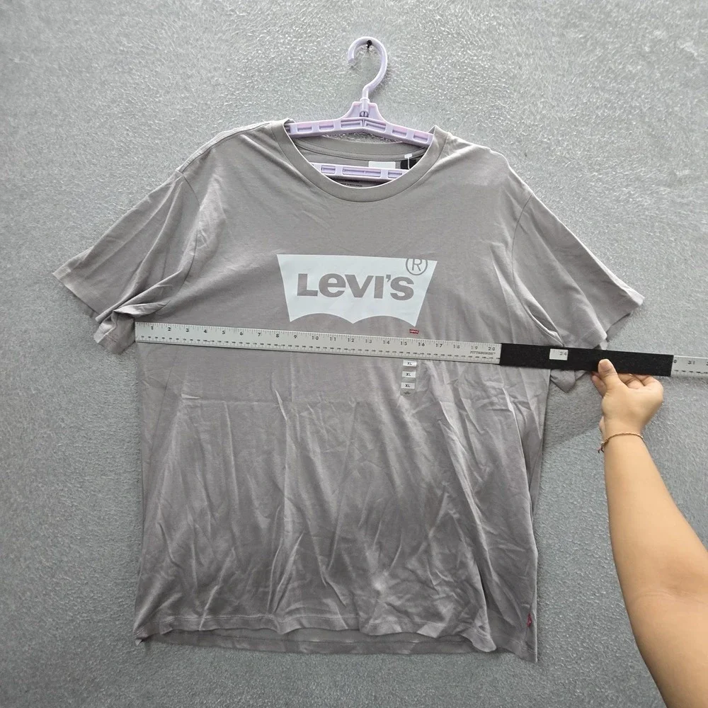 Levi's Men Shirt XL Gray Standard Logo Short Sleeve NWT